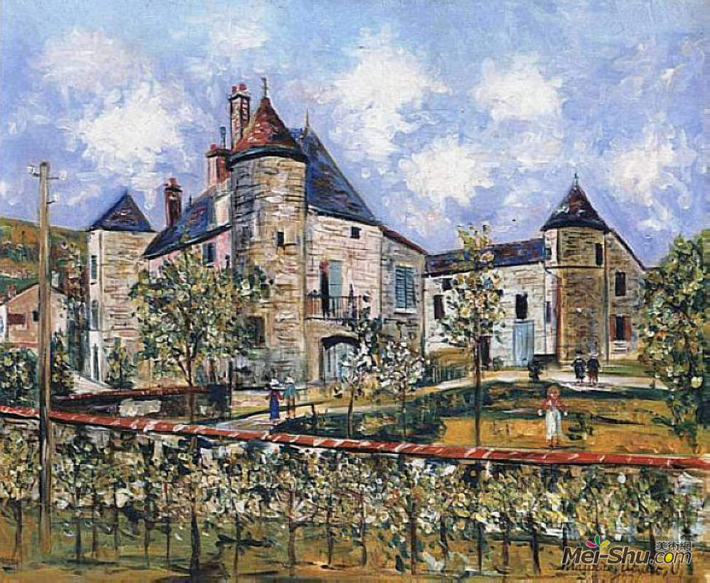 莫里斯·郁特里罗(Maurice Utrillo)高清作品《夏朗德城堡》