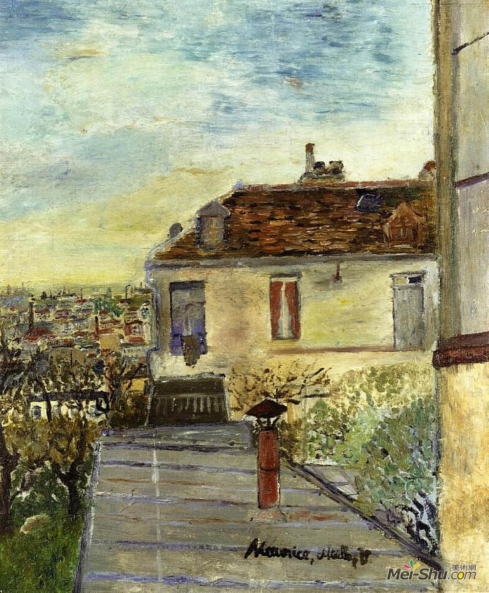 莫里斯·郁特里罗(Maurice Utrillo)高清作品《乔杜因住宅》
