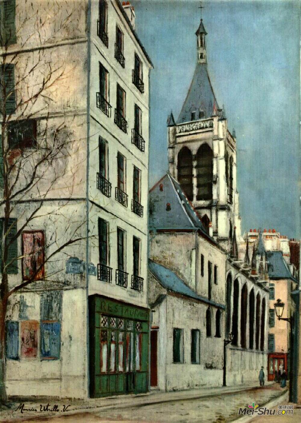 莫里斯·郁特里罗(Maurice Utrillo)高清作品《圣塞林教堂》