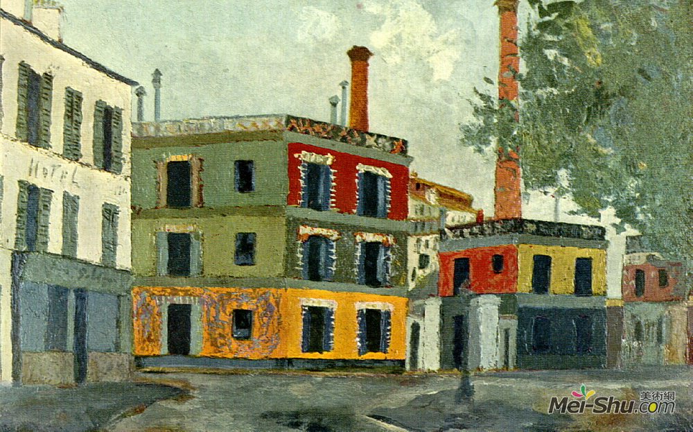 莫里斯·郁特里罗(Maurice Utrillo)高清作品《工厂》