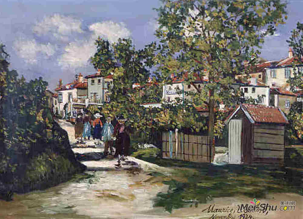 莫里斯·郁特里罗(Maurice Utrillo)高清作品《圣伯纳德的风景》