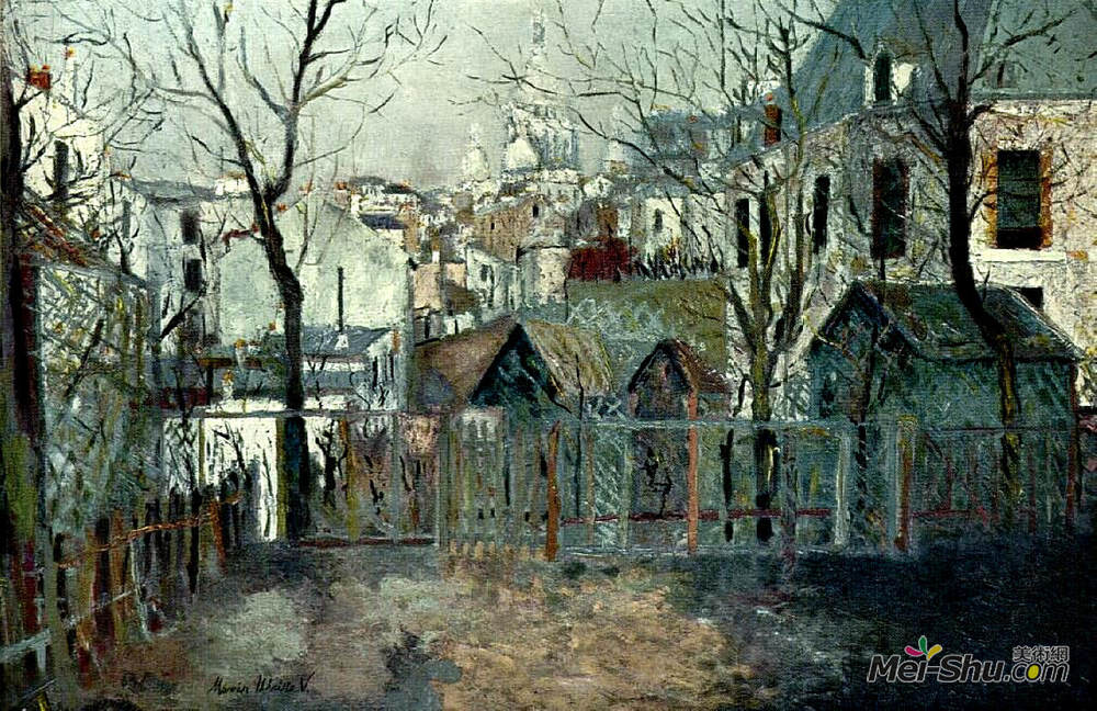 莫里斯·郁特里罗(Maurice Utrillo)高清作品《雷诺阿的花园》