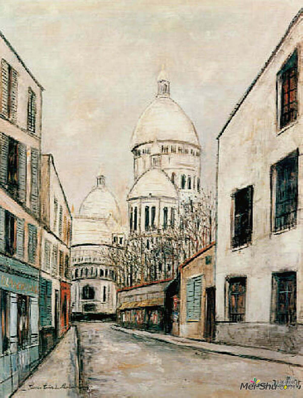 莫里斯·郁特里罗(Maurice Utrillo)高清作品《圣心教堂》