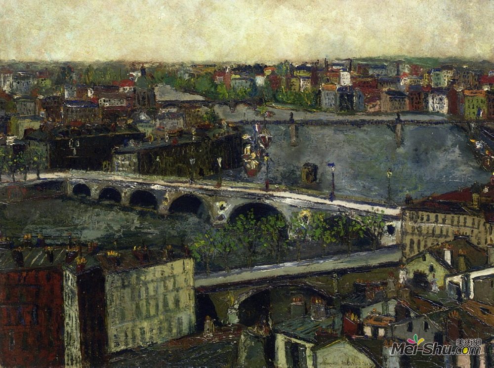 莫里斯·郁特里罗(Maurice Utrillo)高清作品《图卢兹的桥梁》