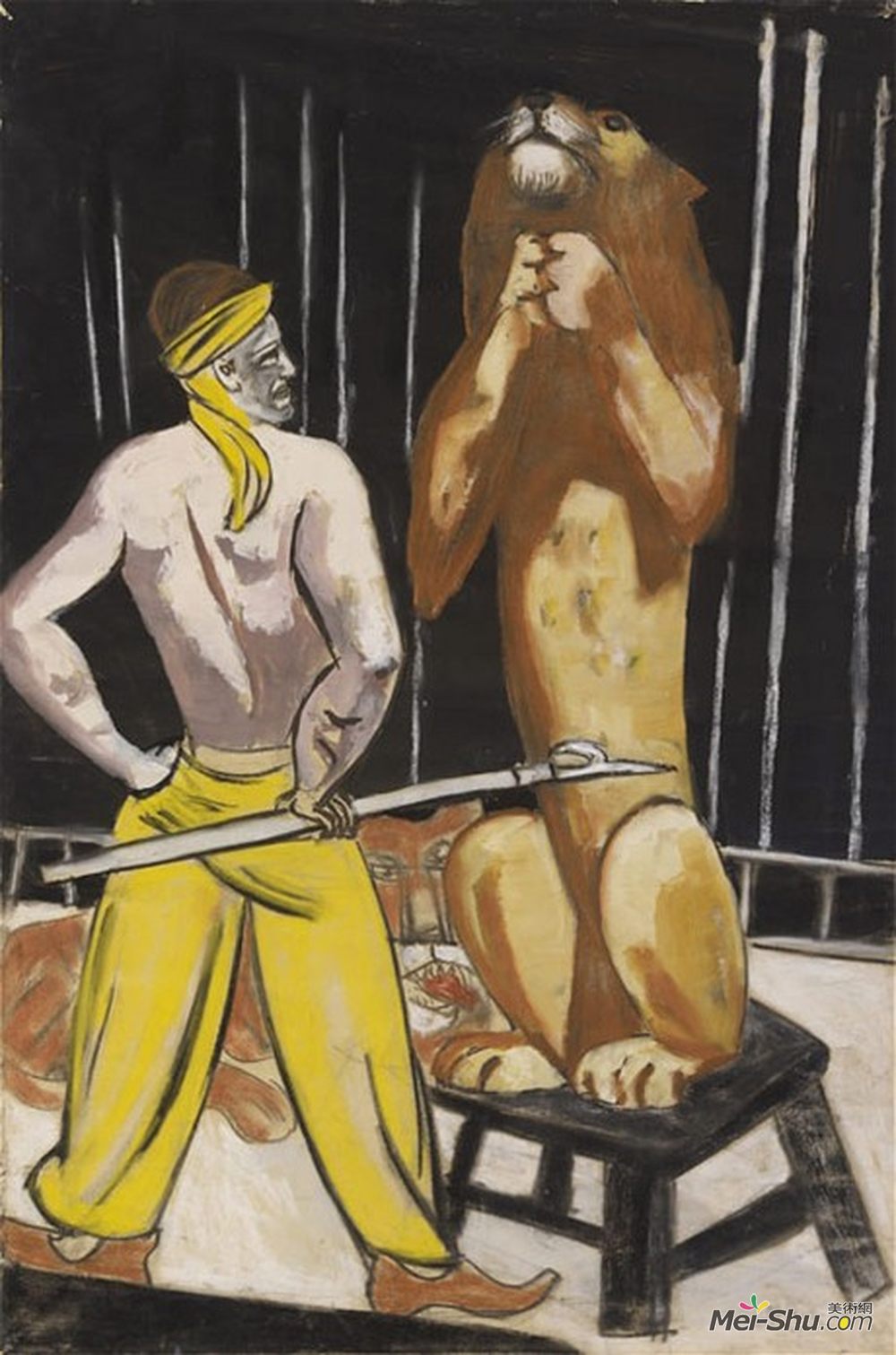 马克斯·贝克曼(Max Beckmann)高清作品《驯鹿、马戏团》