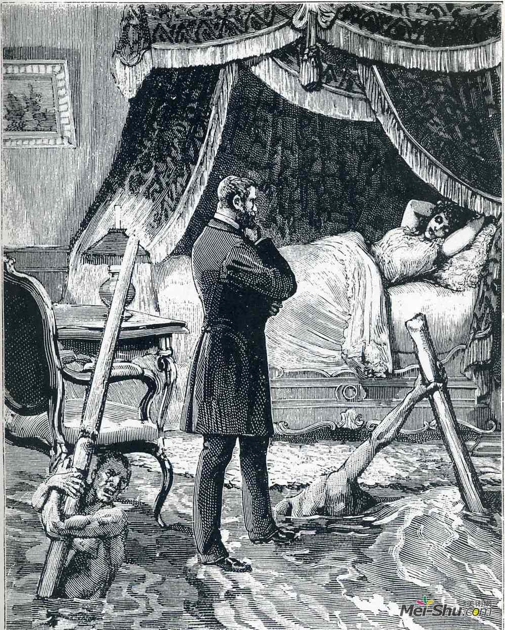 马克斯·恩斯特(Max Ernst)高清作品《Illustration to "A Week of Kindness"》