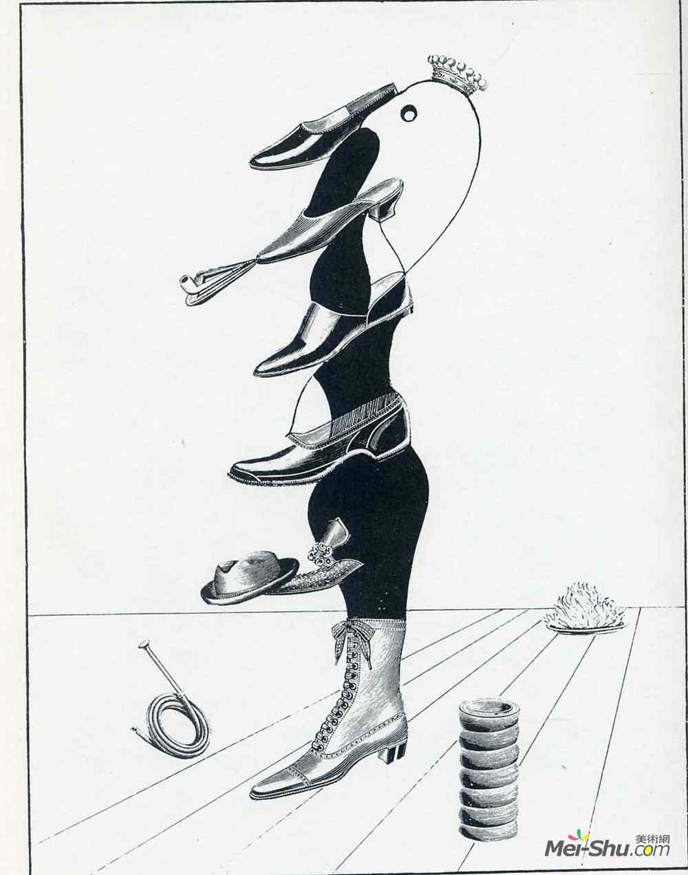 马克斯·恩斯特(Max Ernst)高清作品《Illustration to "A Week of Kindness"》