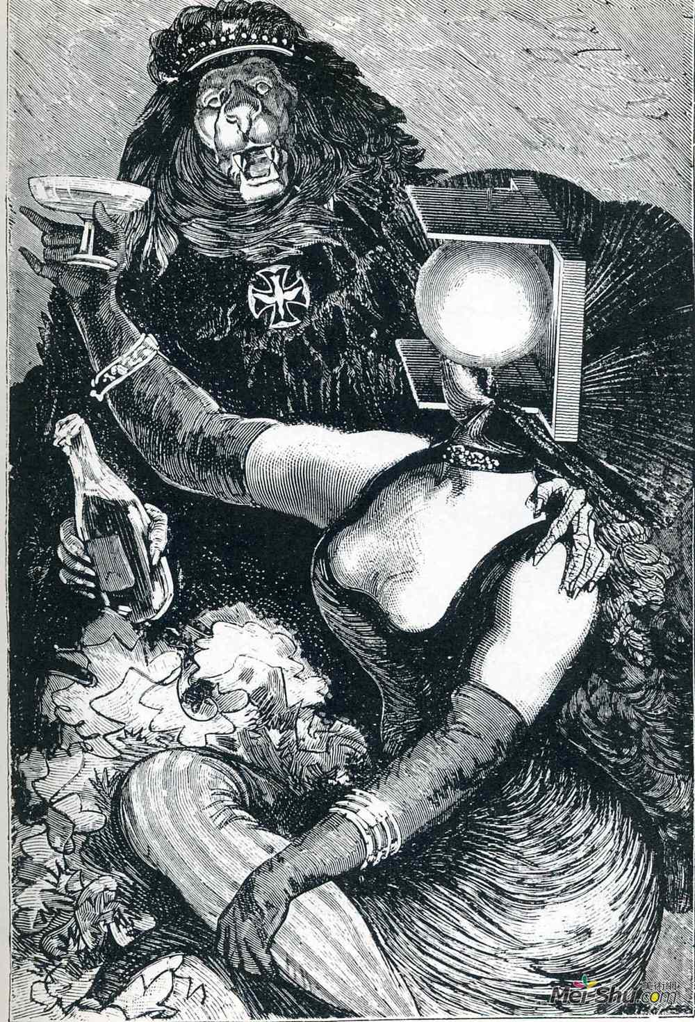 马克斯·恩斯特(Max Ernst)高清作品《Illustration to "A Week of Kindness"》