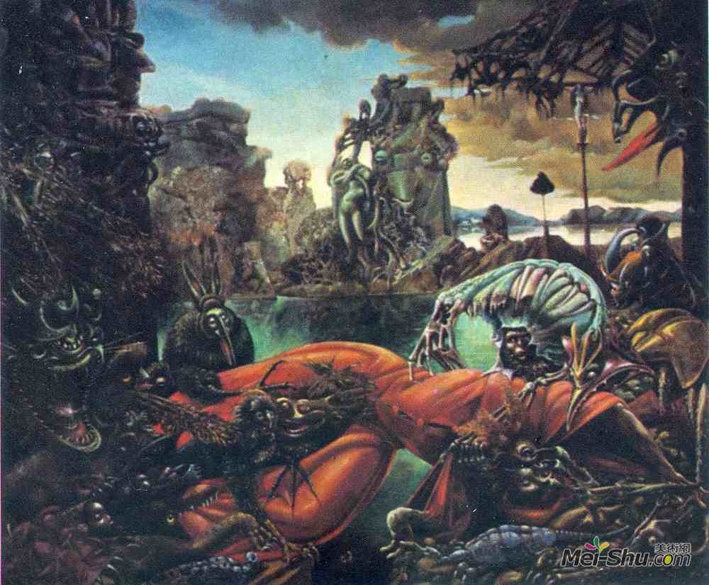 马克斯·恩斯特(Max Ernst)高清作品《圣安东尼的诱惑》