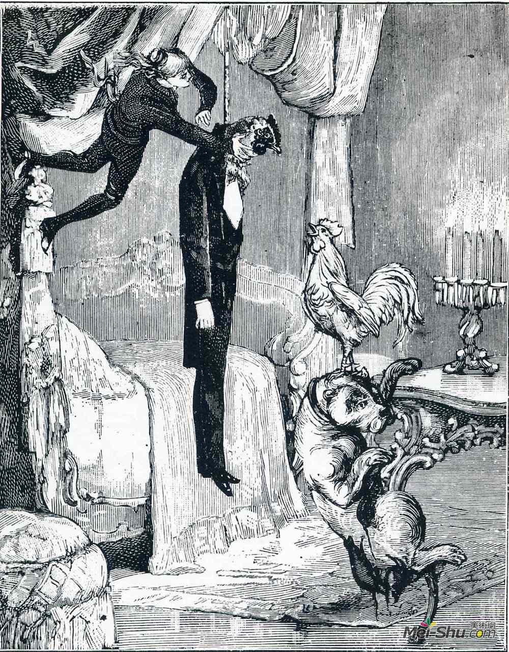 马克斯·恩斯特(Max Ernst)高清作品《Illustration to "A Week of Kindness"》