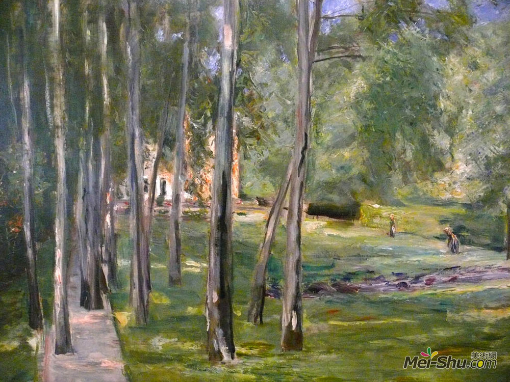 马克思·利伯曼(Max Liebermann)高清作品《桦树生长》