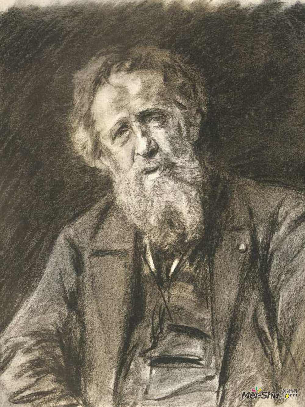 马克思·利伯曼(Max Liebermann)高清作品《肖像梅尔尼尔》