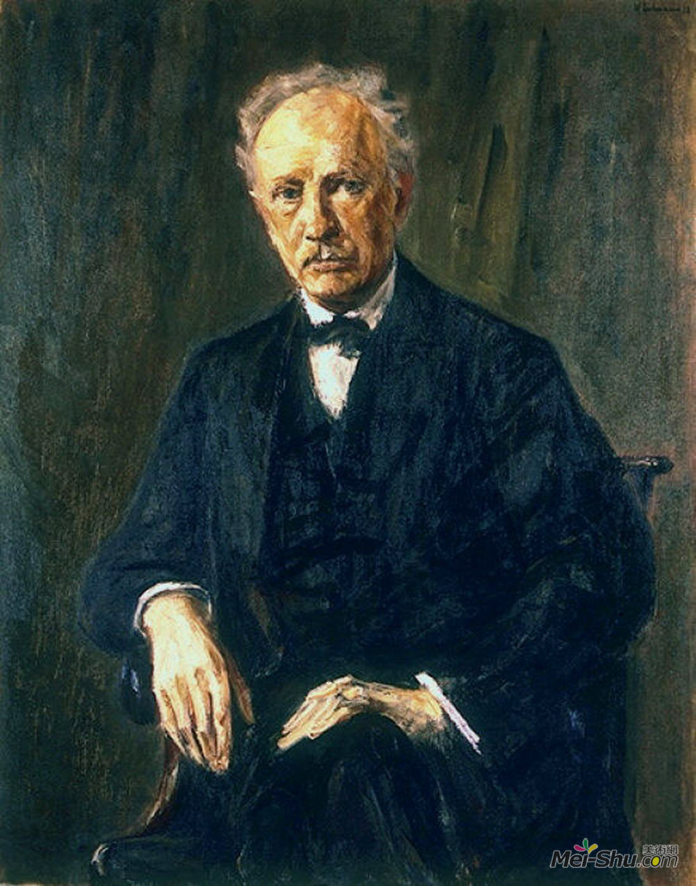 马克思·利伯曼(Max Liebermann)高清作品《理查·斯特劳斯画像》