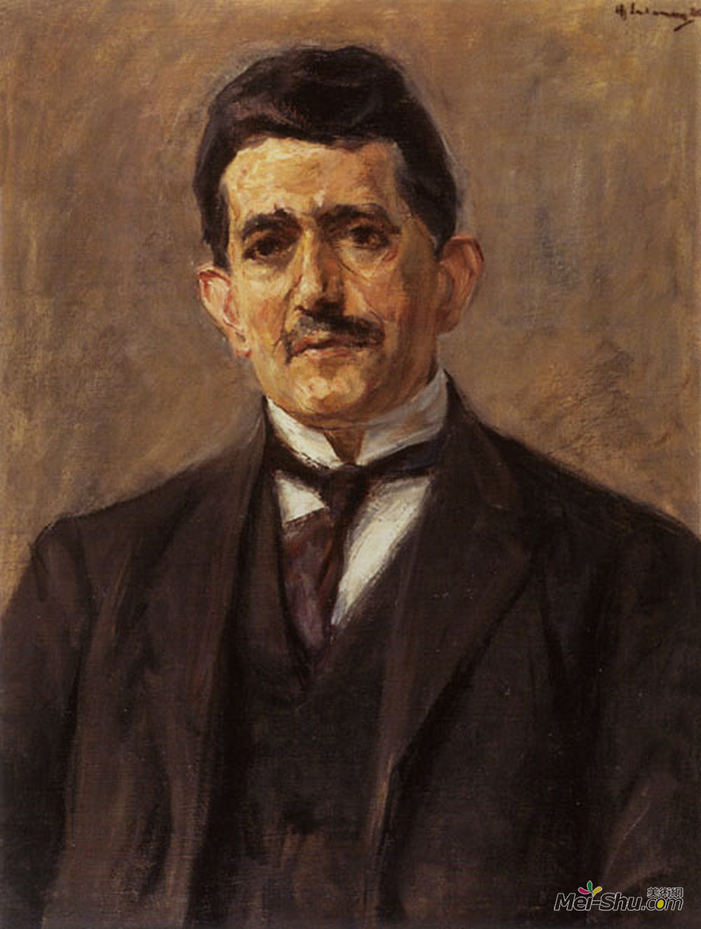 马克思·利伯曼(Max Liebermann)高清作品《出版商布鲁诺卡西尔画像》