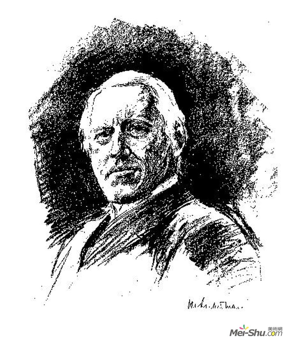 马克思·利伯曼(Max Liebermann)高清作品《Ulrich von Wilamowitz Moellendorff》