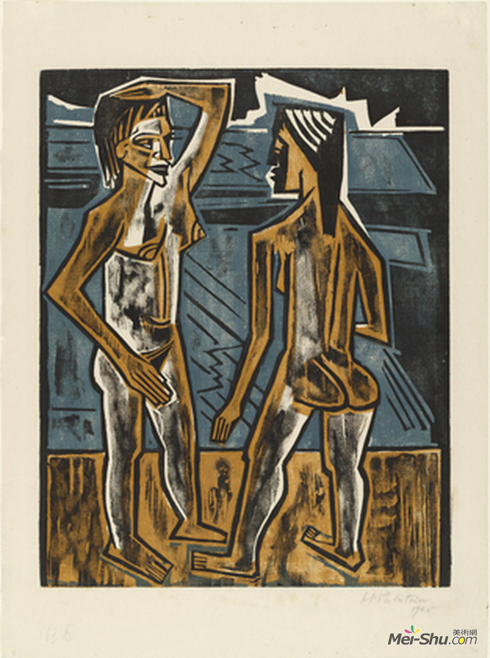 马克斯·佩希斯泰因(Max Pechstein)高清作品《对话》