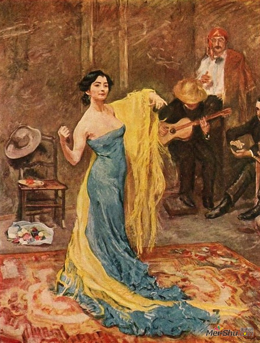 马克思·斯利夫格特(Max Slevogt)高清作品《The dancer Marietta di Rigardo》