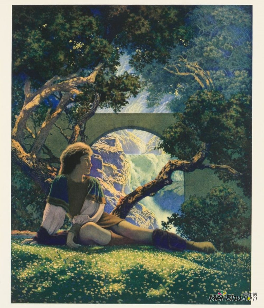 马科斯菲尔德·帕里斯(Maxfield Parrish)高清作品《红心骑士》