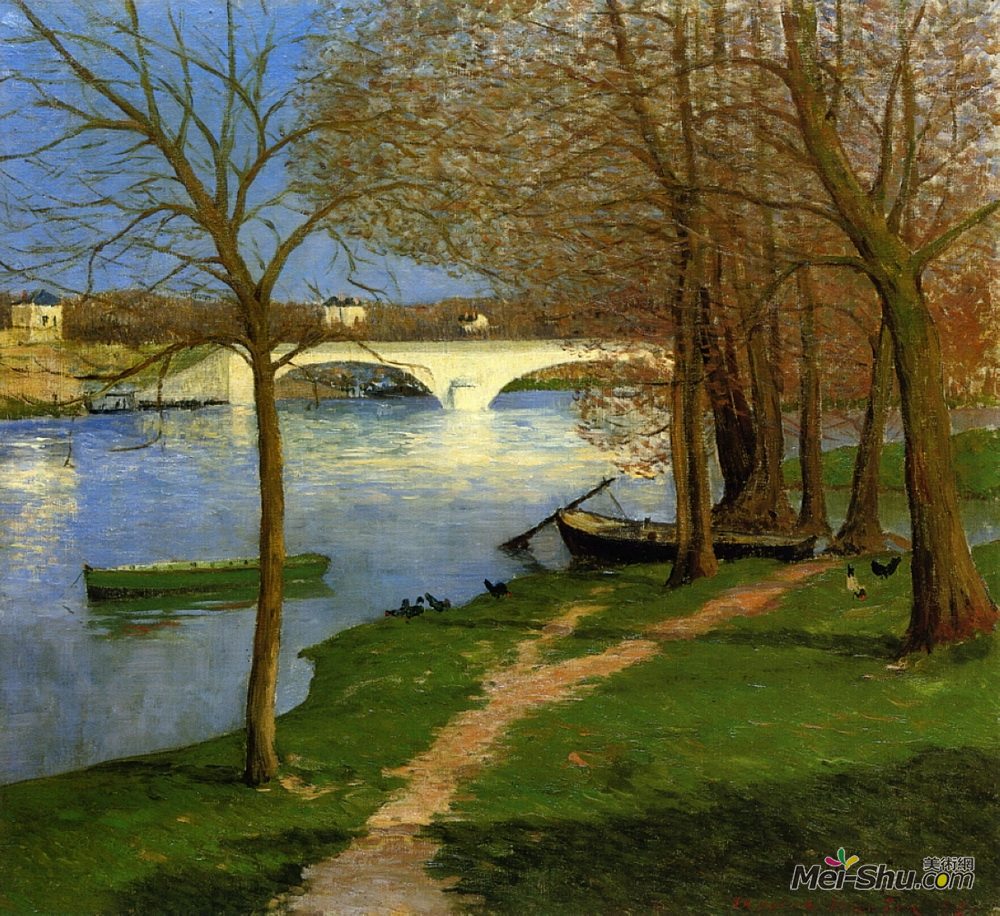 马克西姆·莫弗拉(Maxime Maufra)高清作品《卢瓦尔河上的桥》