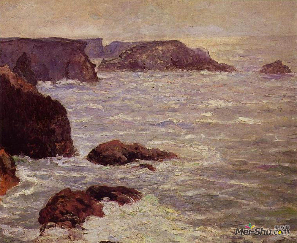 马克西姆·莫弗拉(Maxime Maufra)高清作品《海岸古尔法尔》