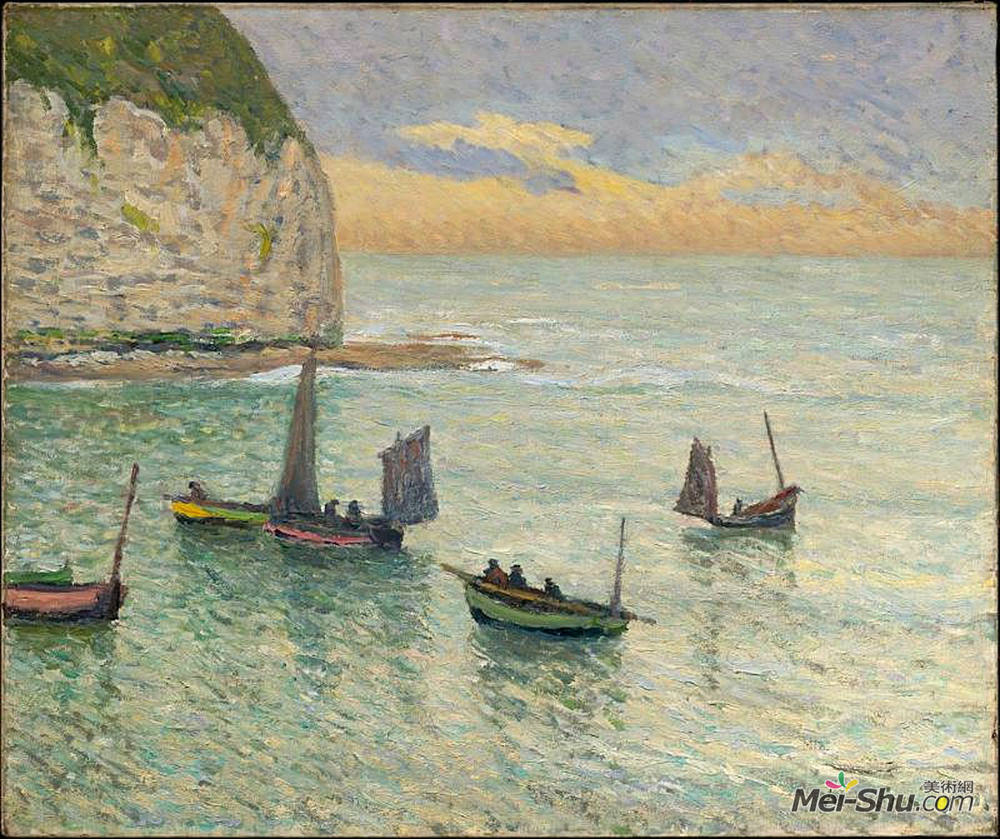 马克西姆·莫弗拉(Maxime Maufra)高清作品《偏离（钓鱼船》