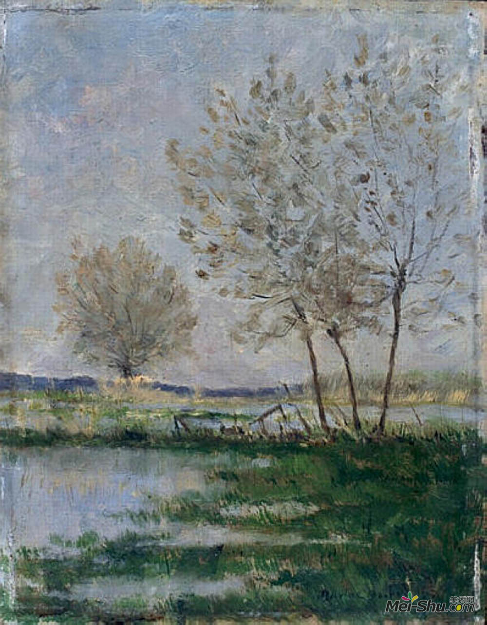 马克西姆·莫弗拉(Maxime Maufra)高清作品《水淹草甸》