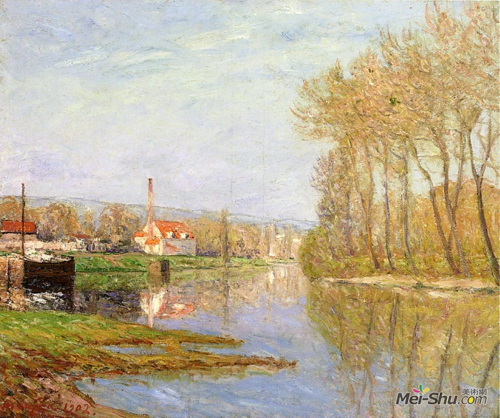 马克西姆·莫弗拉(Maxime Maufra)高清作品《March Sunlight, Port-Marly》