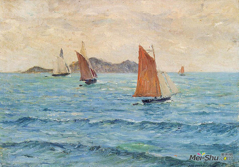 马克西姆·莫弗拉(Maxime Maufra)高清作品《帆船》