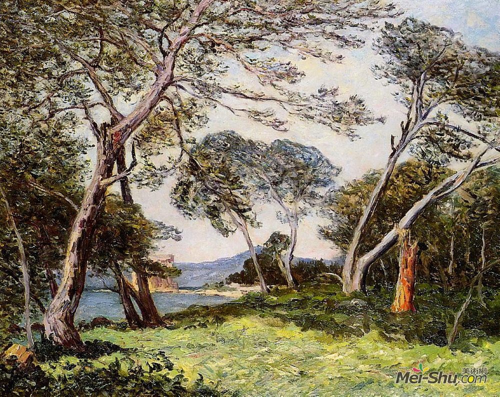 马克西姆·莫弗拉(Maxime Maufra)高清作品《伊勒圣莫拉的松树》