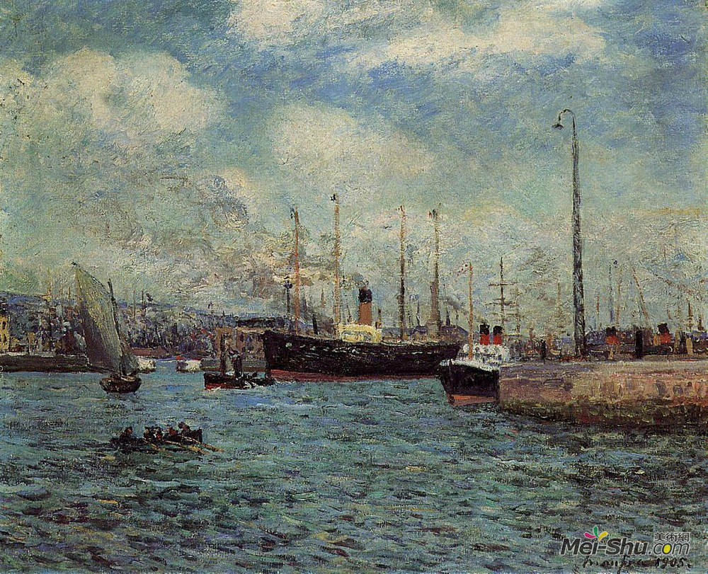 马克西姆·莫弗拉(Maxime Maufra)高清作品《哈夫尔港》