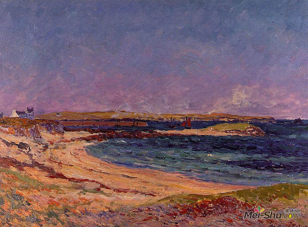 马克西姆·莫弗拉(Maxime Maufra)高清作品《波特维奇海滩》