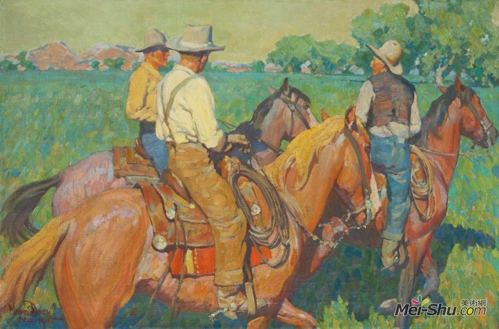 梅纳德·迪克森(Maynard Dixon)高清作品《家牧场》