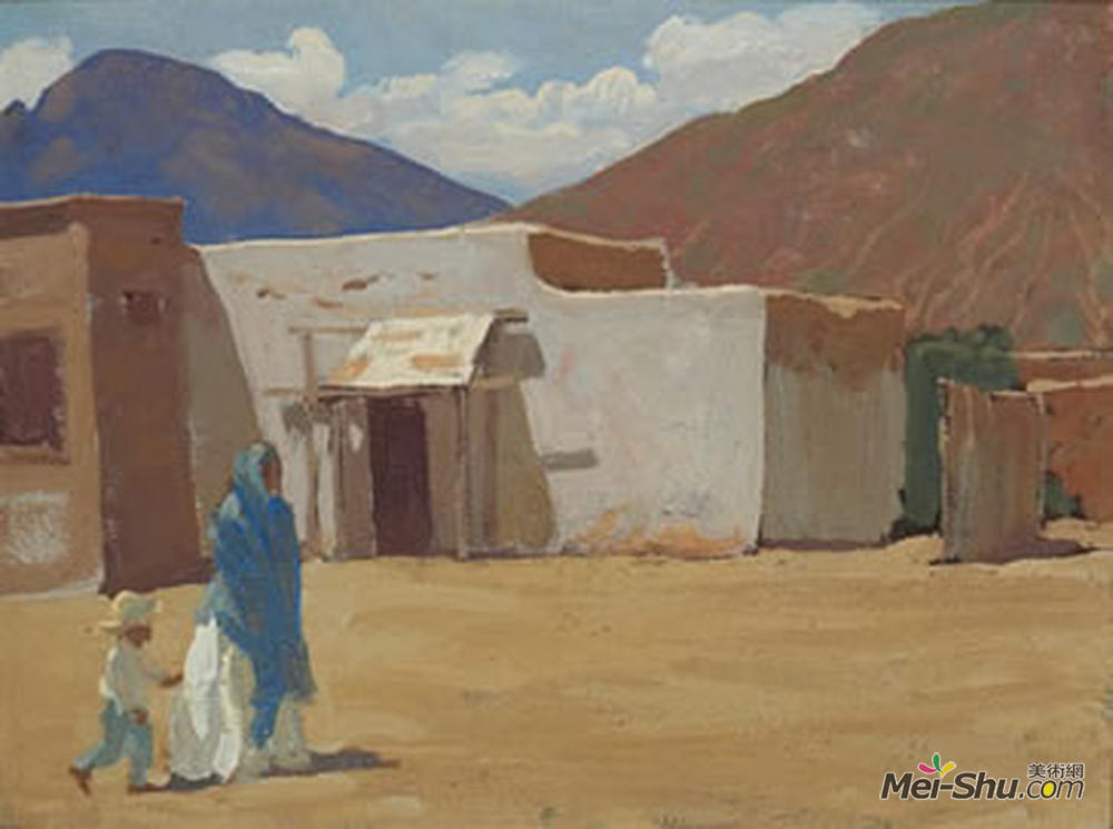 梅纳德·迪克森(Maynard Dixon)高清作品《旧图森》