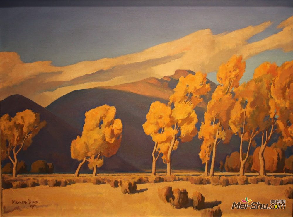 梅纳德·迪克森(Maynard Dixon)高清作品《十一月在内华达州》