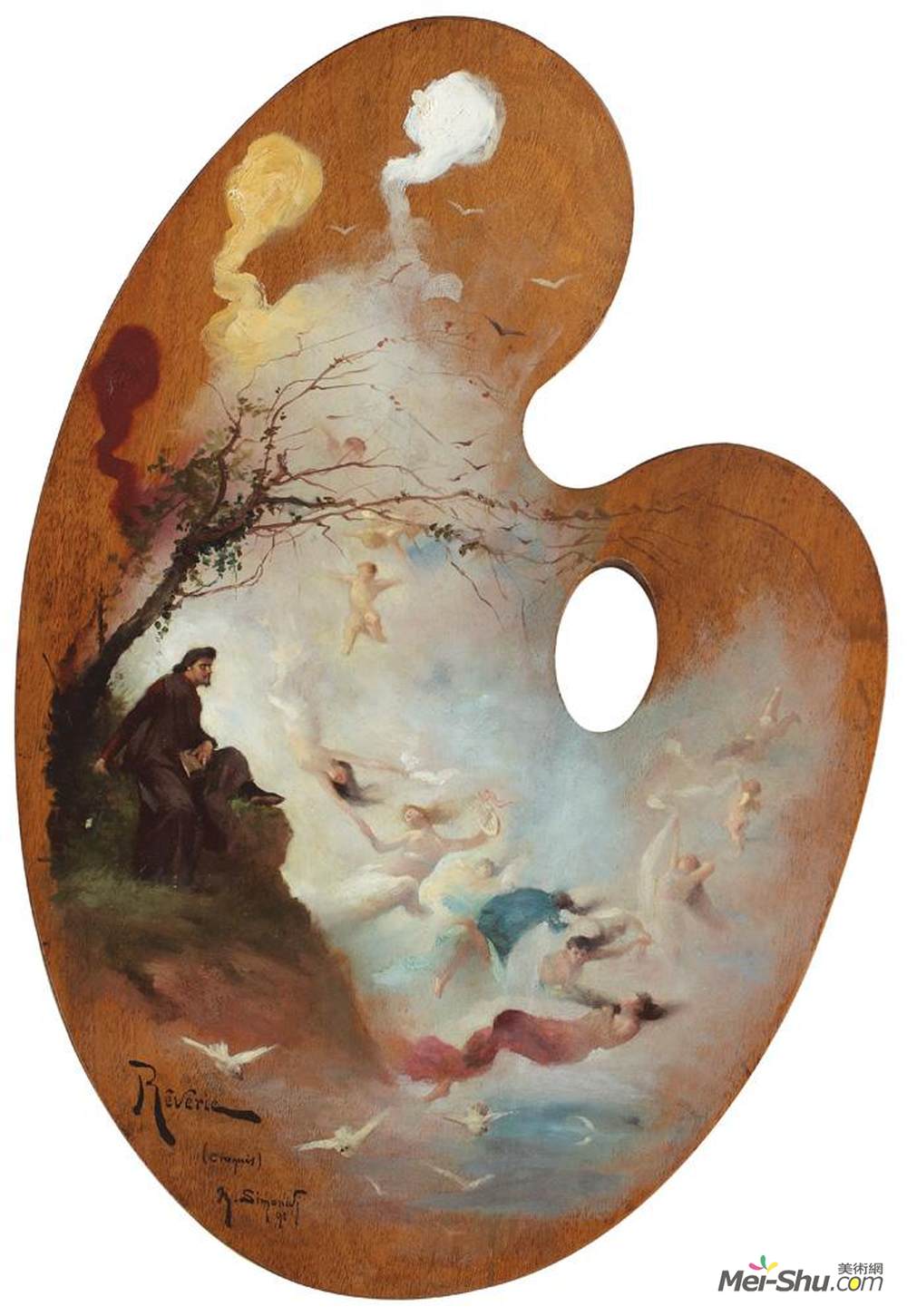 米歇尔西蒙尼(Michel Simonidy)高清作品《遐想（僧侣之梦）》
