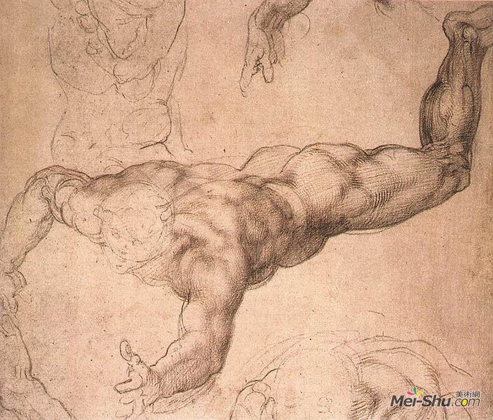 米开朗基罗(Michelangelo)高清作品《研究“最后的判断”和“最后的审判”。》