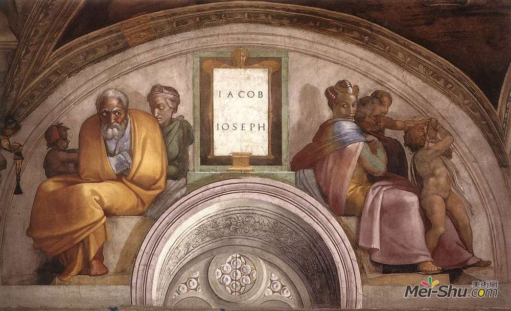 米开朗基罗(Michelangelo)高清作品《基督的祖先：雅各伯，约瑟夫》