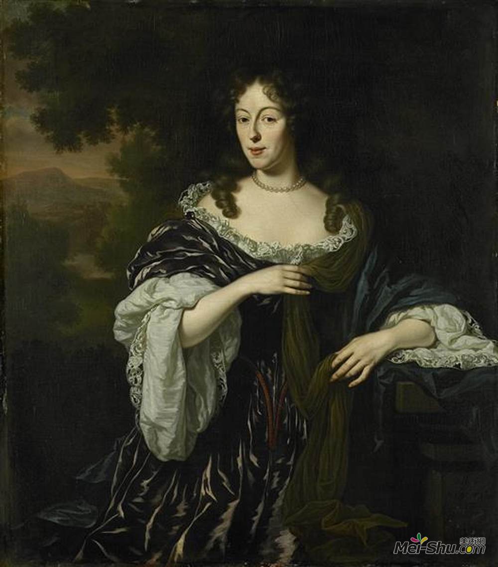 米希尔·凡·穆谢尔(Michiel van Musscher)高清作品《Maria Schaep, Echtgenote Van Hendrick Bicker》