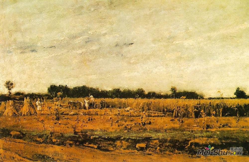 米哈伊·冯·穆卡西斯(Mihaly Munkacsy)高清作品《玉米田》