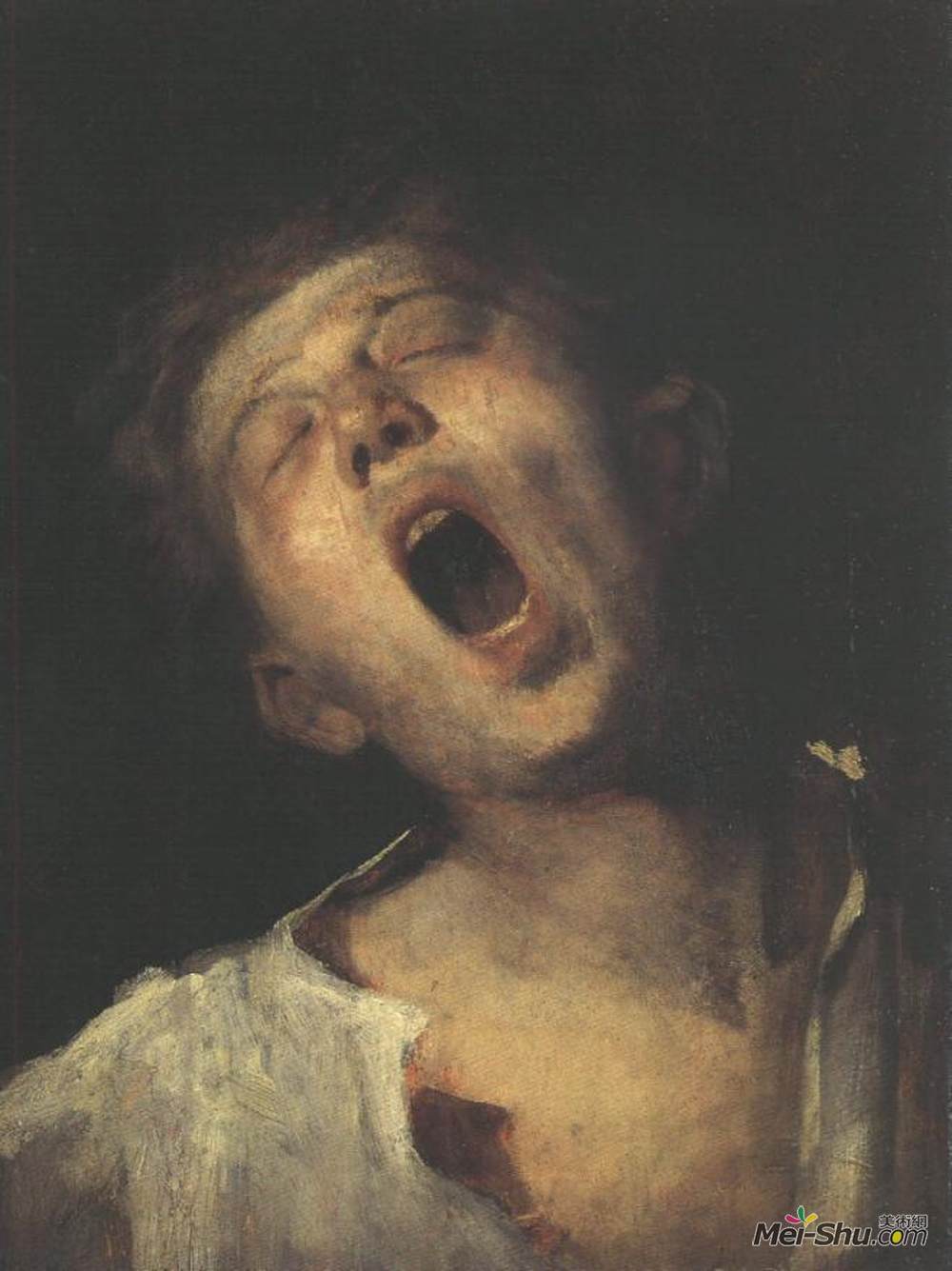 米哈伊·冯·穆卡西斯(Mihaly Munkacsy)高清作品《打哈欠的学徒》