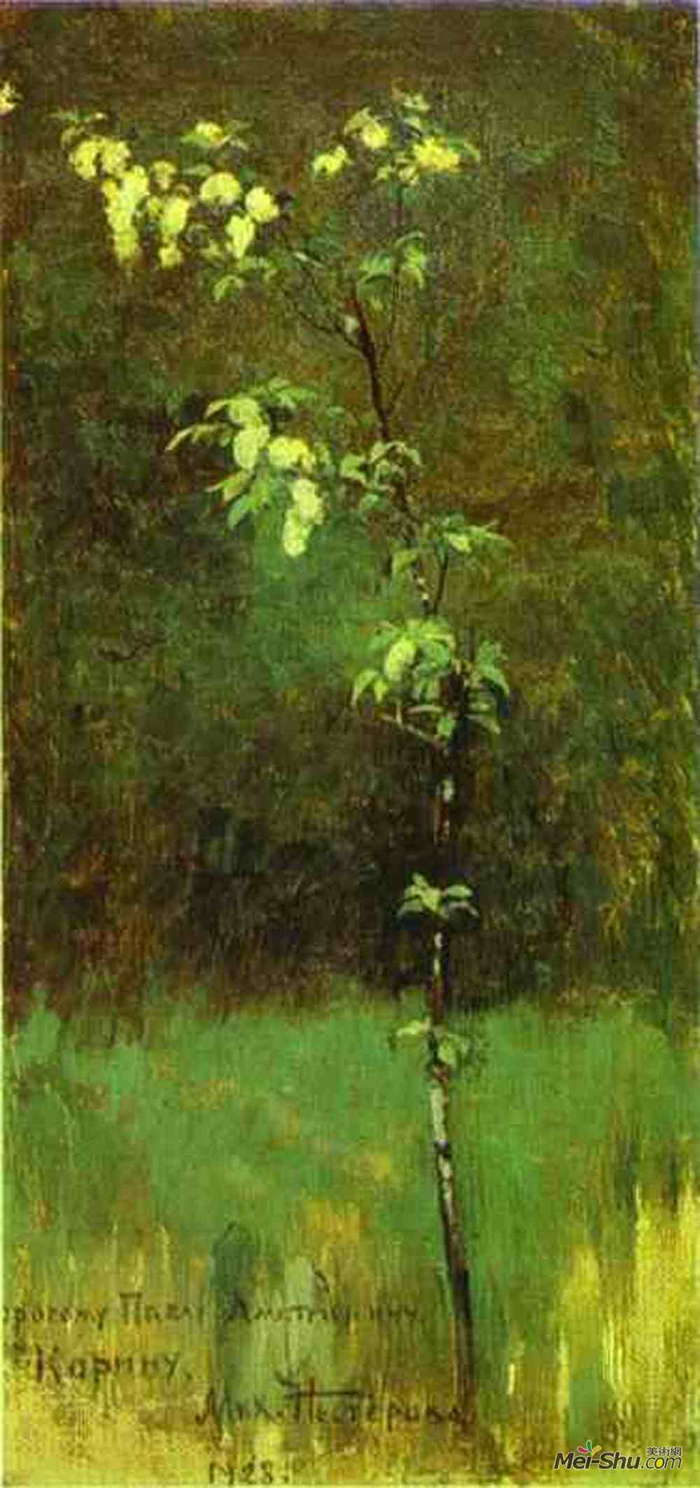 米哈伊尔·涅斯捷罗夫(Mikhail Nesterov)高清作品《一棵开花的树》