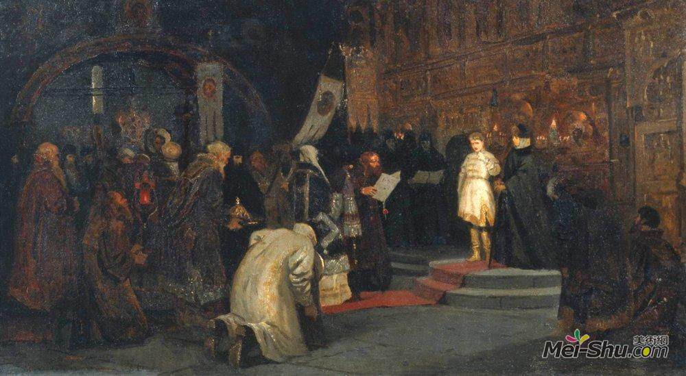 米哈伊尔·涅斯捷罗夫(Mikhail Nesterov)高清作品《米迦勒的职业境界》
