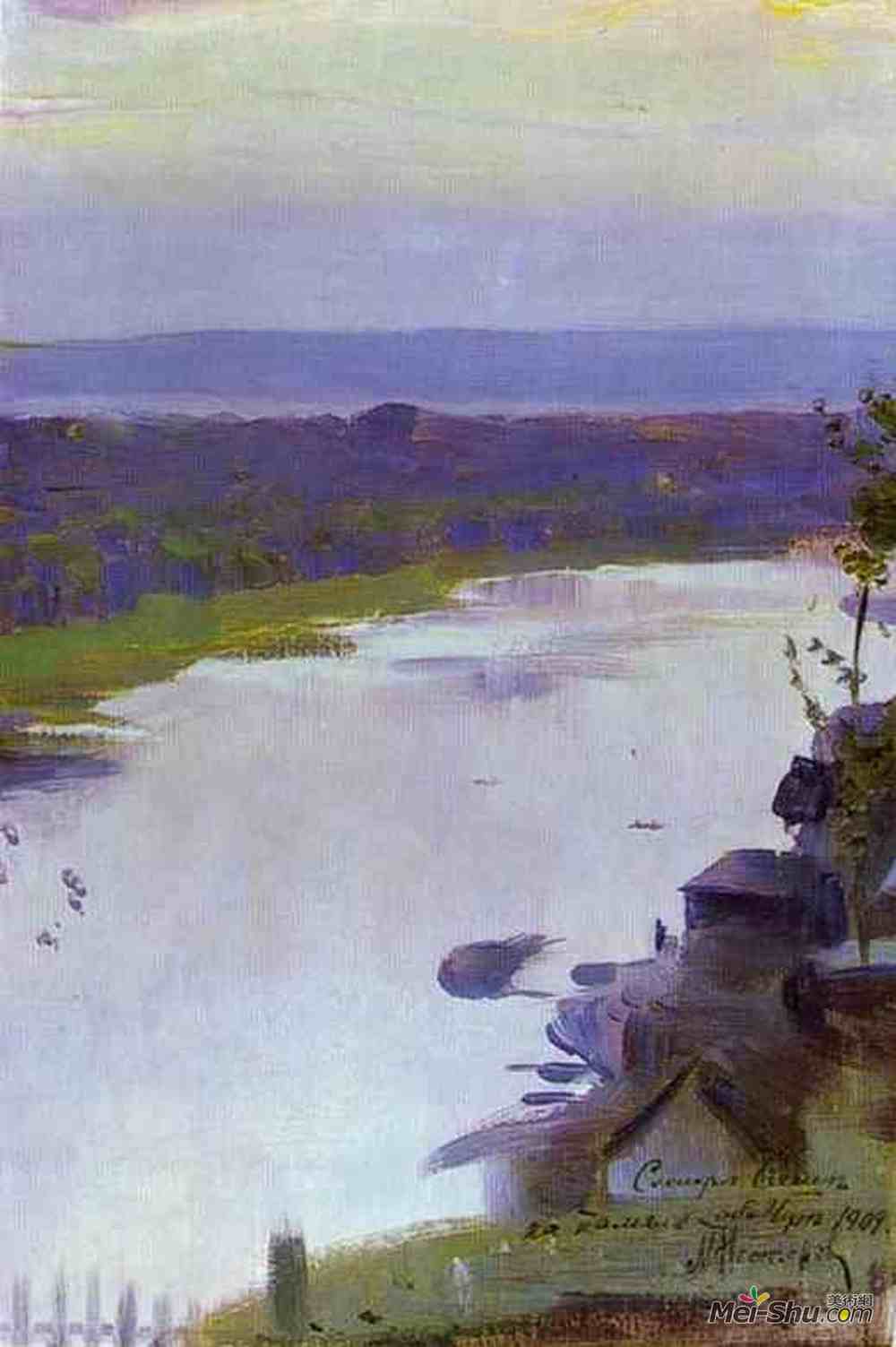 米哈伊尔·涅斯捷罗夫(Mikhail Nesterov)高清作品《贝拉亚河》