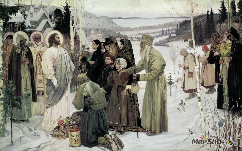 米哈伊尔·涅斯捷罗夫(Mikhail Nesterov)高清作品《圣俄罗斯》