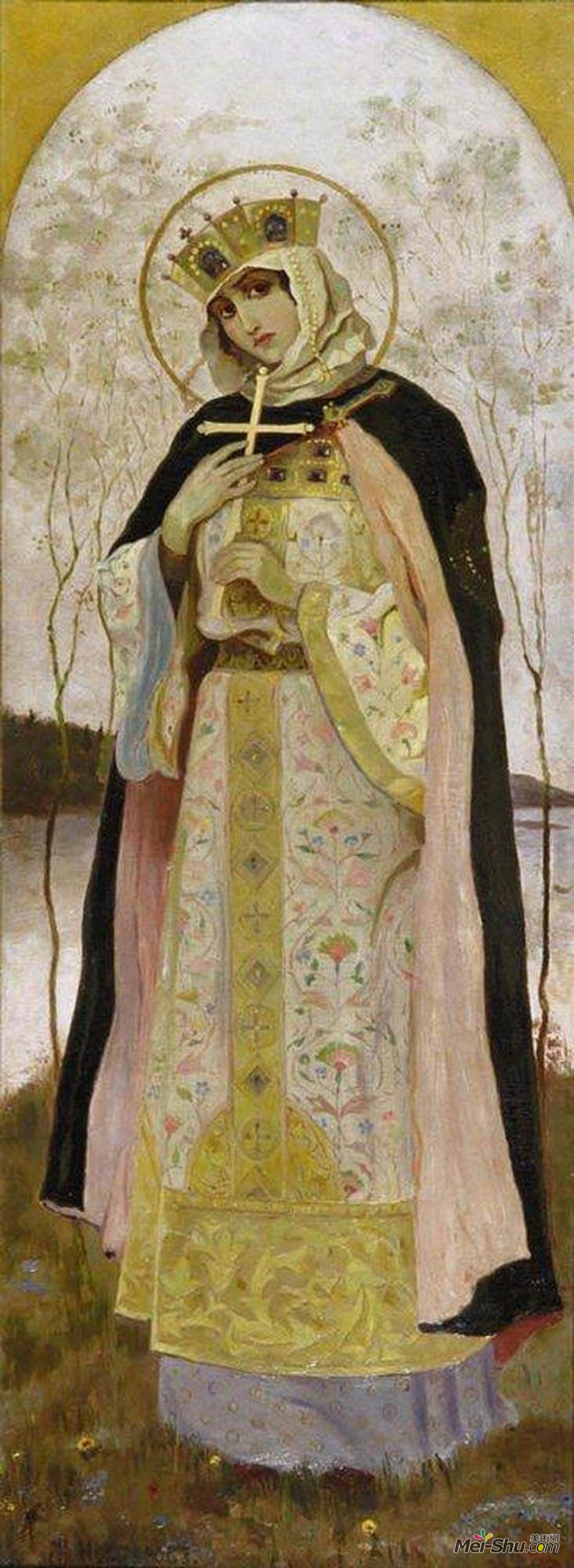 米哈伊尔·涅斯捷罗夫(Mikhail Nesterov)高清作品《圣奥尔加》