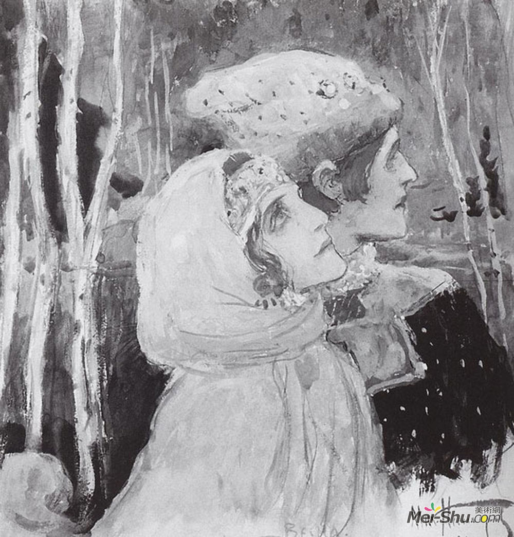 米哈伊尔·涅斯捷罗夫(Mikhail Nesterov)高清作品《“和声和谐”研究》