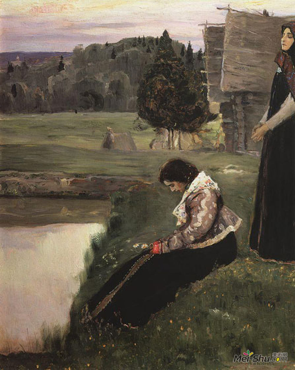米哈伊尔·涅斯捷罗夫(Mikhail Nesterov)高清作品《思想》