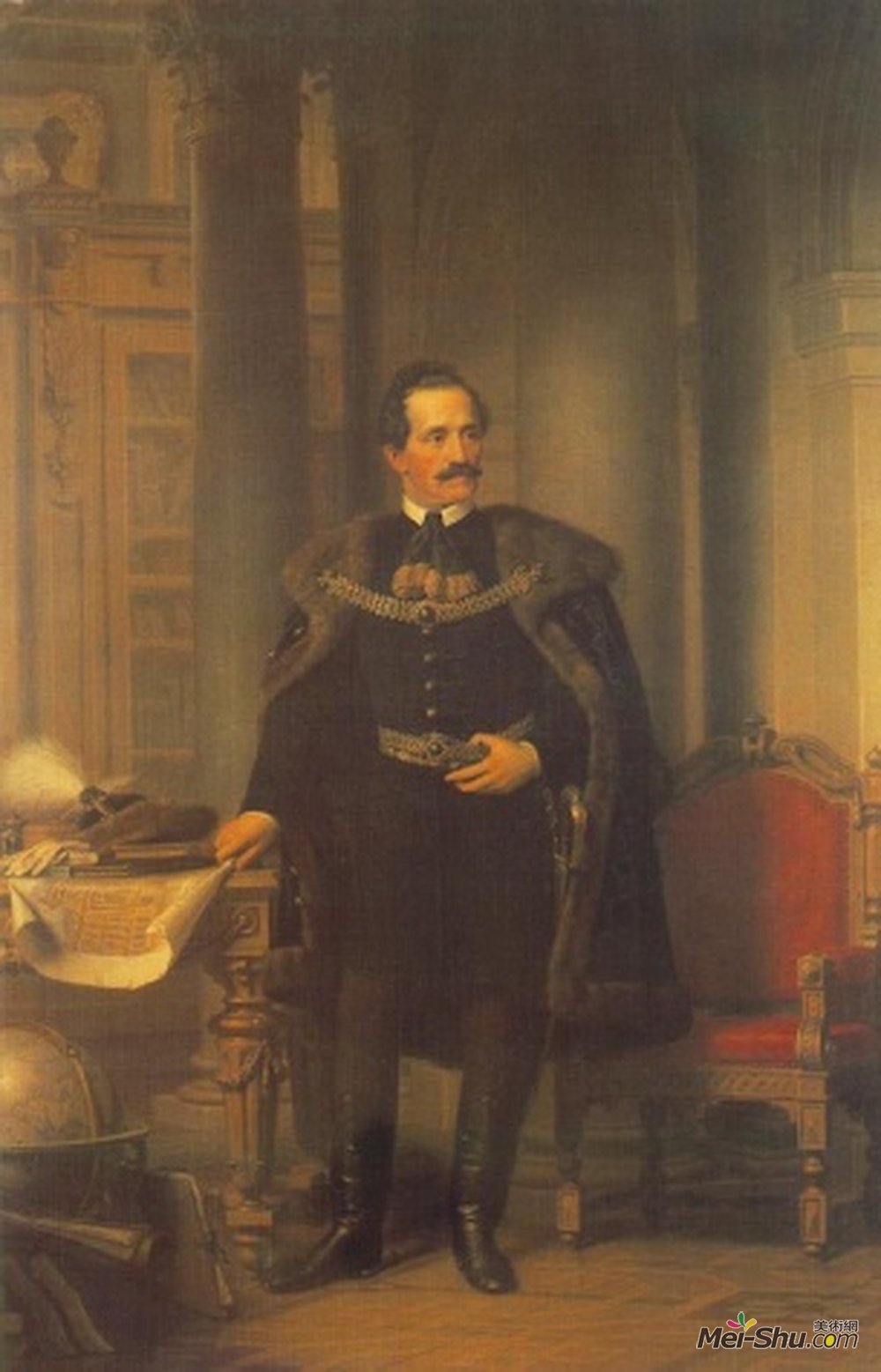 詹姆斯·威尔逊·卡迈克尔(Miklos Barabas)高清作品《Portrait of Emil Desseweffy》