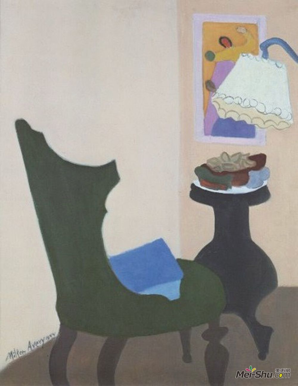 米尔顿·埃弗里(Milton Avery)高清作品《绿色椅子》