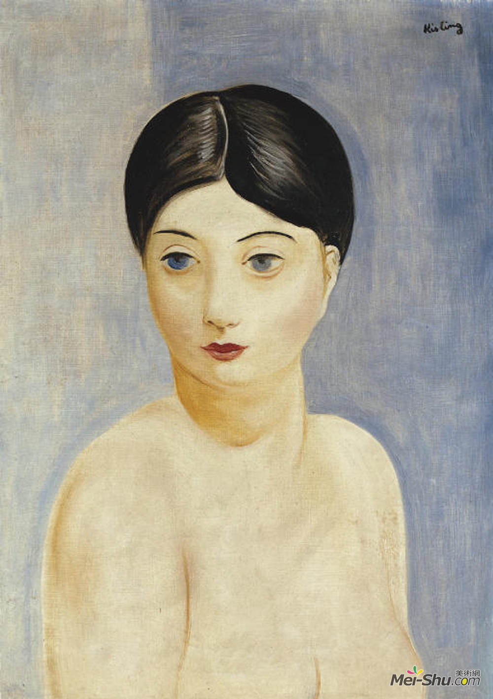 《坐着的裸体女人》莫依斯·基思林(moise kisling)高清作品欣赏